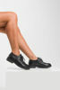 Kadın Deri Siyah Baskılı Ayakkabı SIYAH PNC211308-1