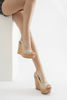 Kadın Deri Yüksek Dolgu Topuk Sandalet TEN CVT222054