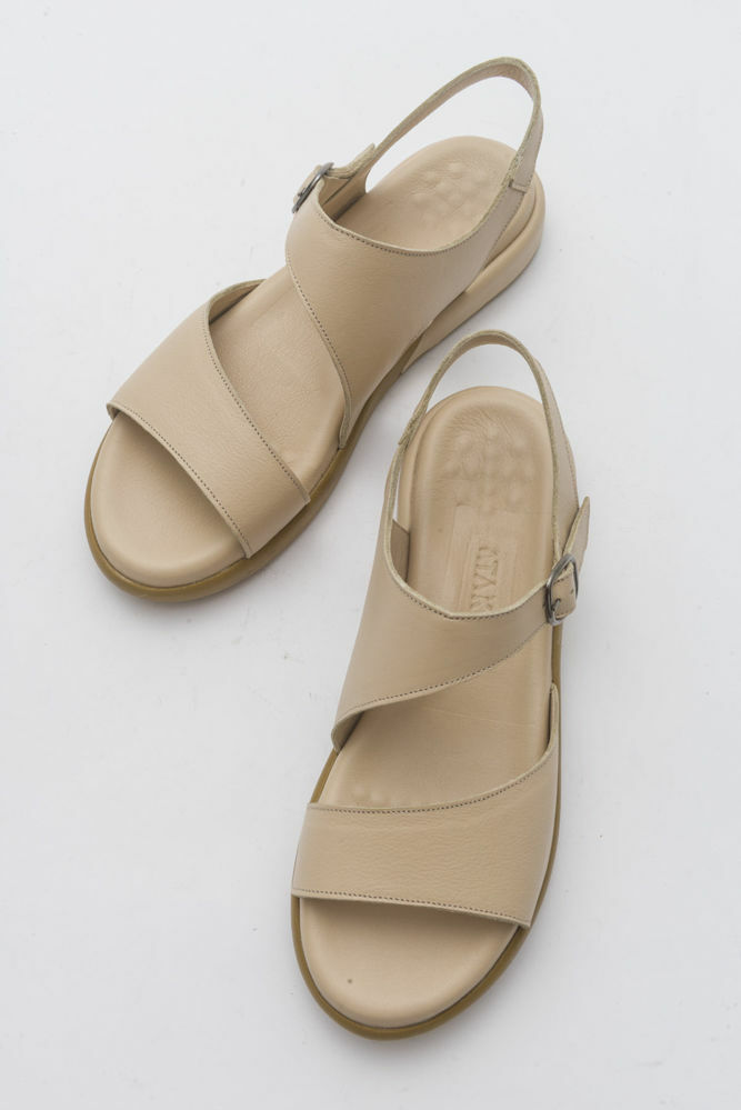 Kadın Deri Sandalet BEJ NHR2221014 resmi