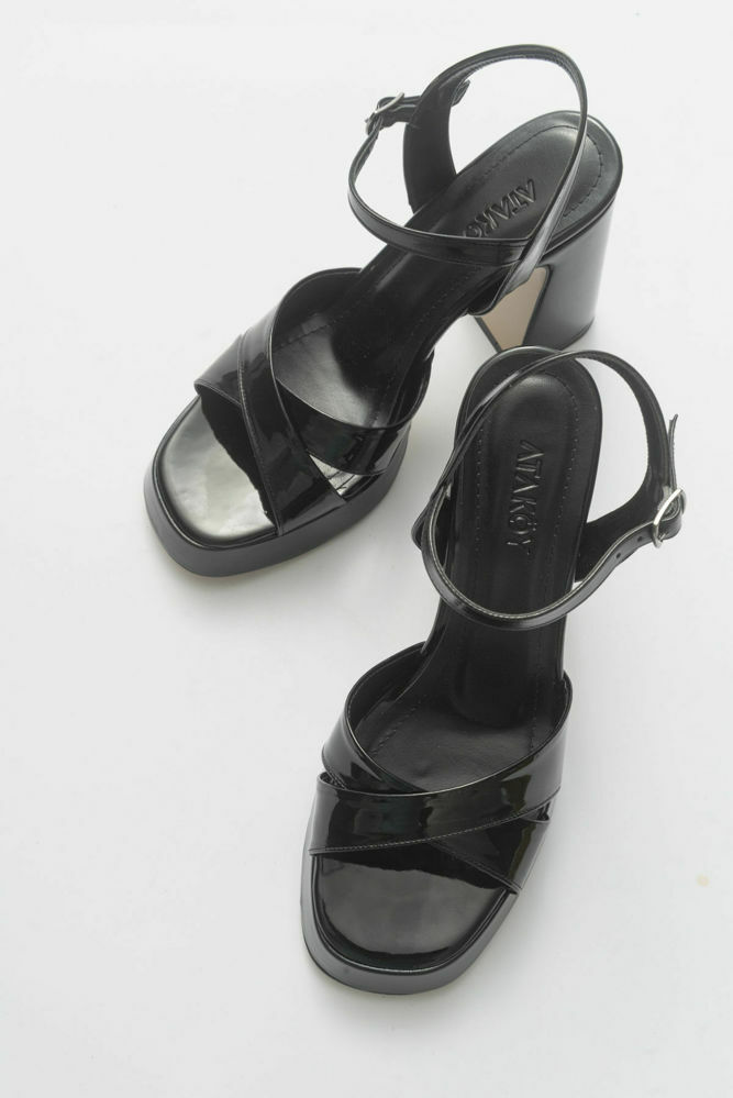 Kadın Kalın Topuklu Ayakkabı SIYAH RUGAN ERC2221210 resmi