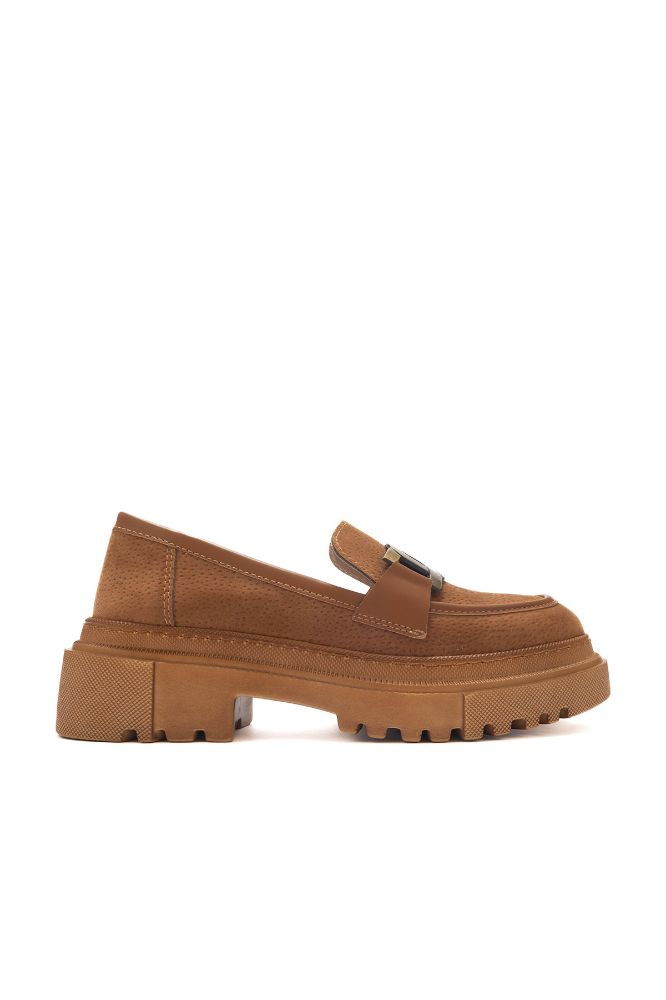 Kadın Kalın Taban Loafer TABA SUET MAR223805 resmi