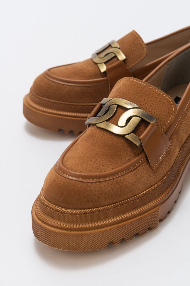 Kadın Kalın Taban Loafer TABA SUET MAR223805 resmi