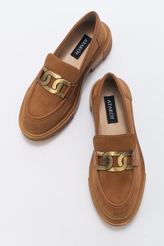 Kadın Kalın Taban Loafer TABA SUET MAR223805 resmi