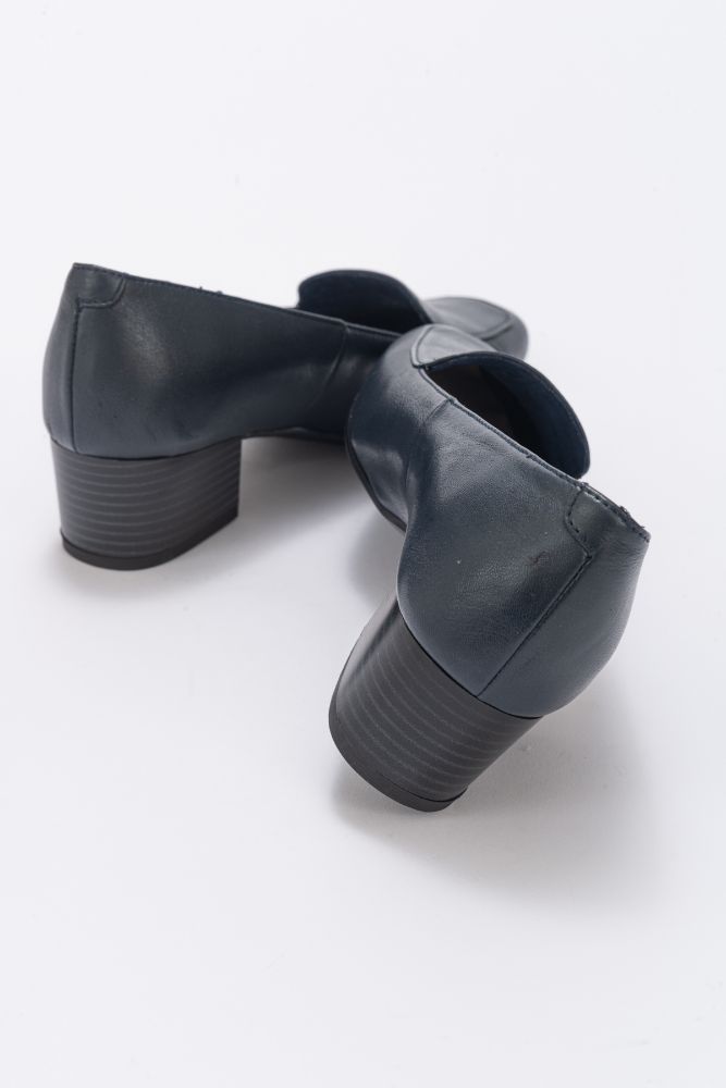Kadın Deri Topuklu Ayakkabı LACIVERT GD223312 resmi