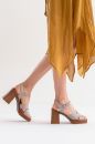 Kadın Deri Topuklu Sandalet TAS ALP2321608