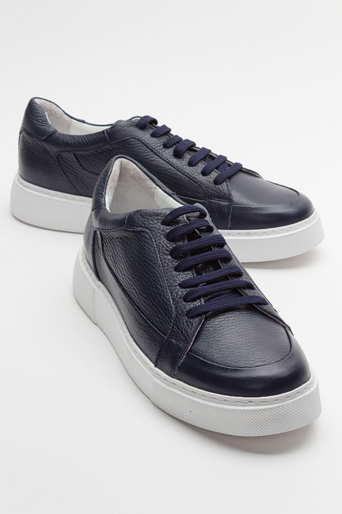 Erkek Deri Sneakers LACIVERT GLR2328743 resmi