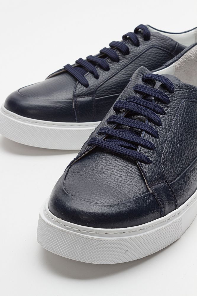 Erkek Deri Sneakers LACIVERT GLR2328743 resmi