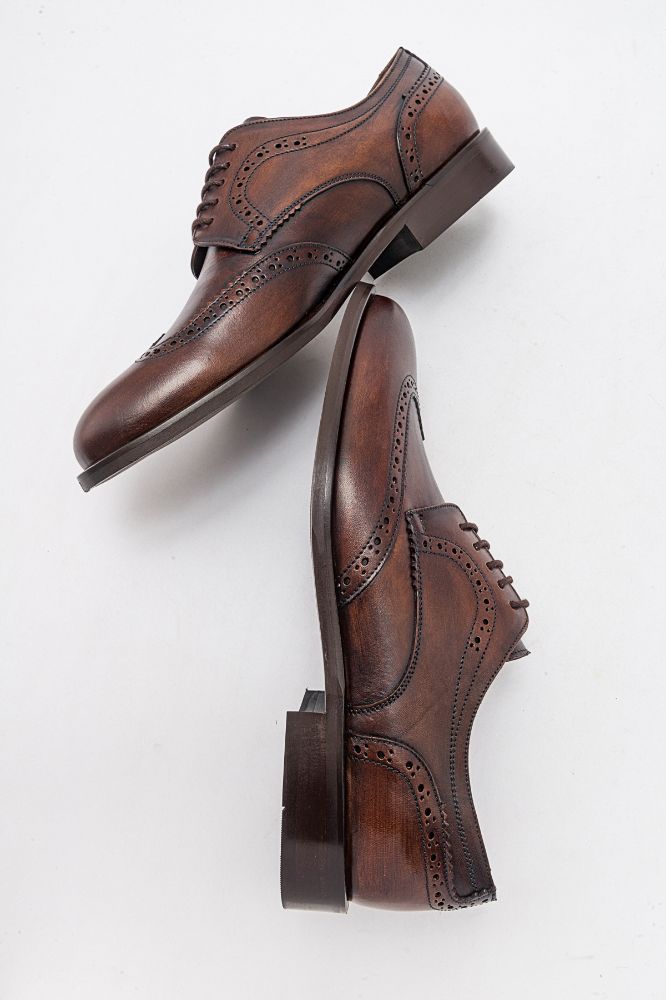 Erkek Deri Klasik Ayakkabı KAHVE GLR2417219 resmi