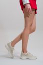 Kadın Taşlı Triko Spor Ayakkabı BEJ GUJ242320