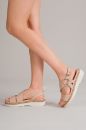 Kadın Deri Sandalet BEJ UMT242264