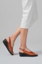 Kadın Deri Dolgu Taban Sandalet TABA ALC242101