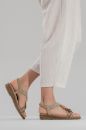 Kadın Taşlı Sandalet BEJ GUJ2421204