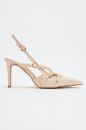 Kadın Tokalı Arkası Açık Stiletto BEJ RUGAN AHM2421135
