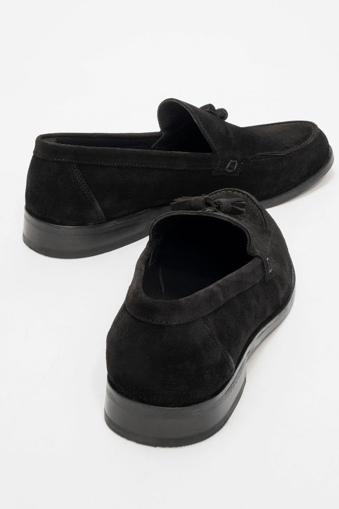 erkek-deri-puskullu-loafer-ayakkabi-SIYAH SUET-CSK25131-0085582_0