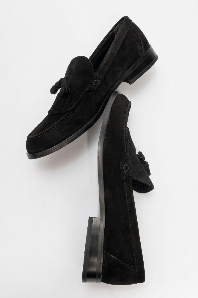 erkek-deri-puskullu-loafer-ayakkabi-SIYAH SUET-CSK25131-0085584_0