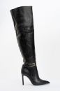 Kadın İnce Topuk Diz Üstü Çizme SIYAH KA2512395