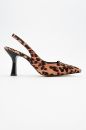 Kadın Sivri Burun Arkası Açık Stiletto LEOPAR ERC252809