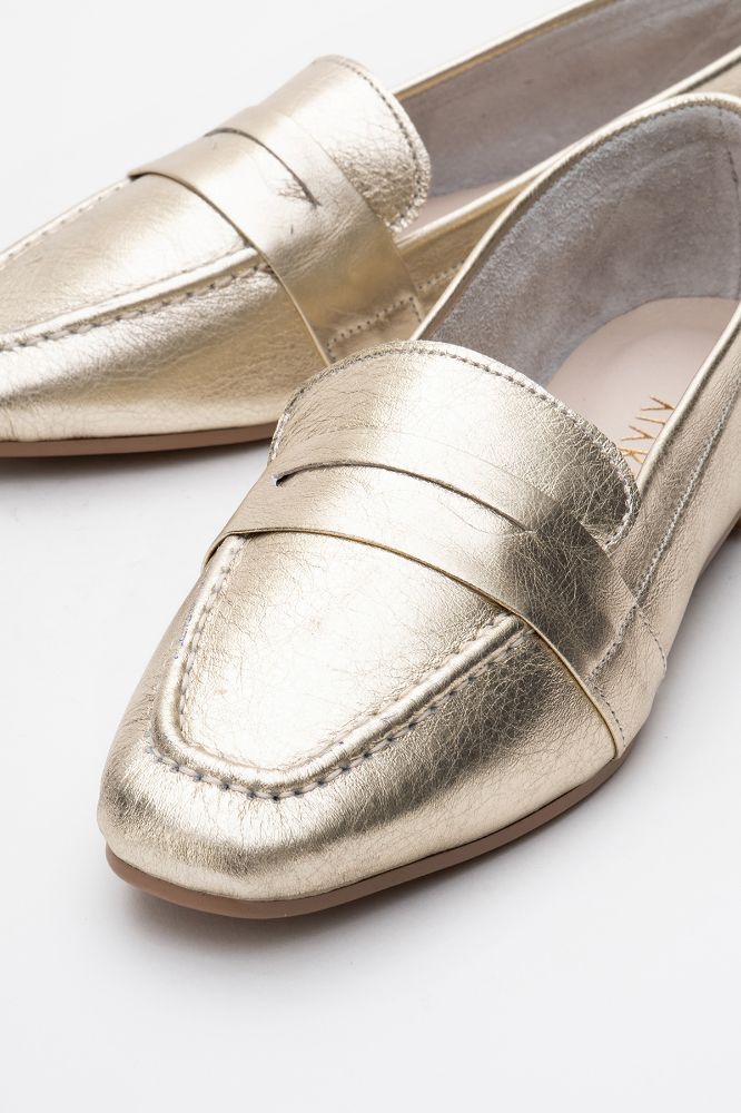 Kadın Deri Loafer Babet ALTIN AES2529202 resmi