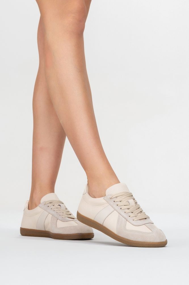 Kadın Deri Spor Ayakkabı BEJ BUZ SUET ALG2521912 resmi