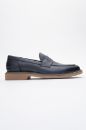 Erkek Deri Loafer Ayakkabı LACIVERT GLR2528573
