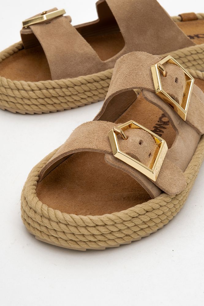 Kadın Sydney Tokalı Terlik CAMEL NR2520017 resmi