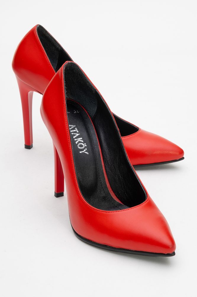 Kadın Deri Stiletto Ayakkabı KIRMIZI PYZ2521964 resmi