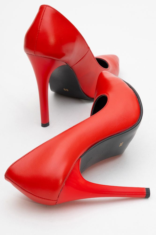 Kadın Deri Stiletto Ayakkabı KIRMIZI PYZ2521964 resmi