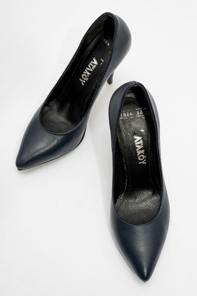 Kadın Deri Stiletto Ayakkabı LACIVERT PYZ2521964 resmi
