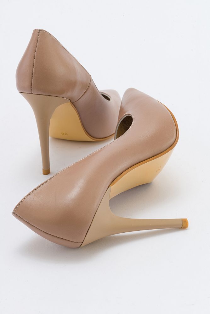 Kadın Deri Stiletto Ayakkabı VIZON PYZ2521964 resmi