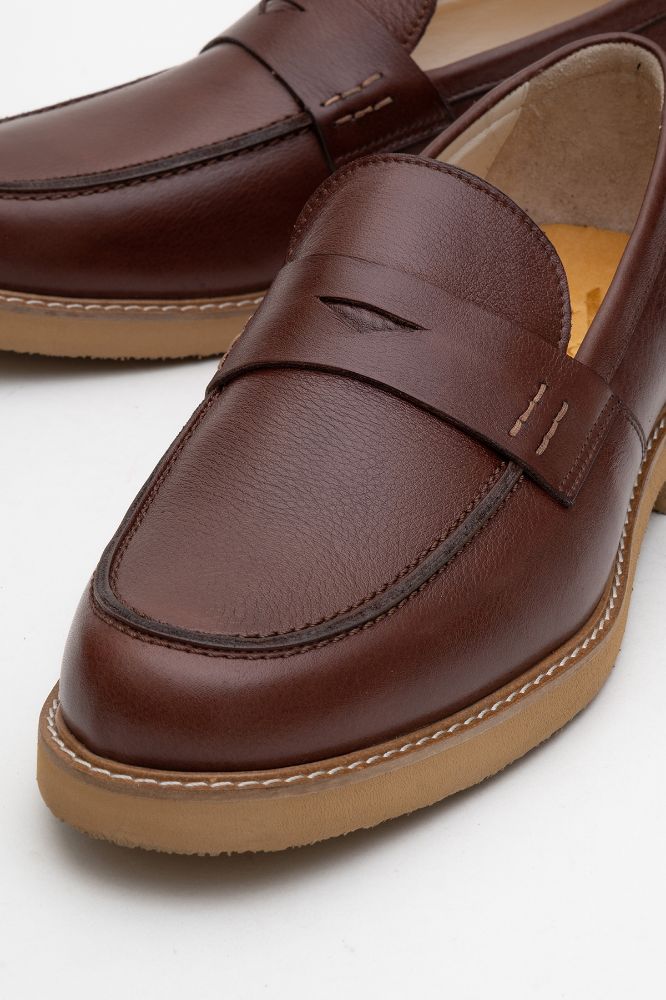 Erkek Deri Loafer Ayakkabı TABA GLR2529514 resmi