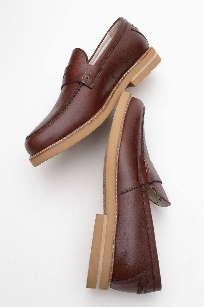 Erkek Deri Loafer Ayakkabı TABA GLR2529514 resmi