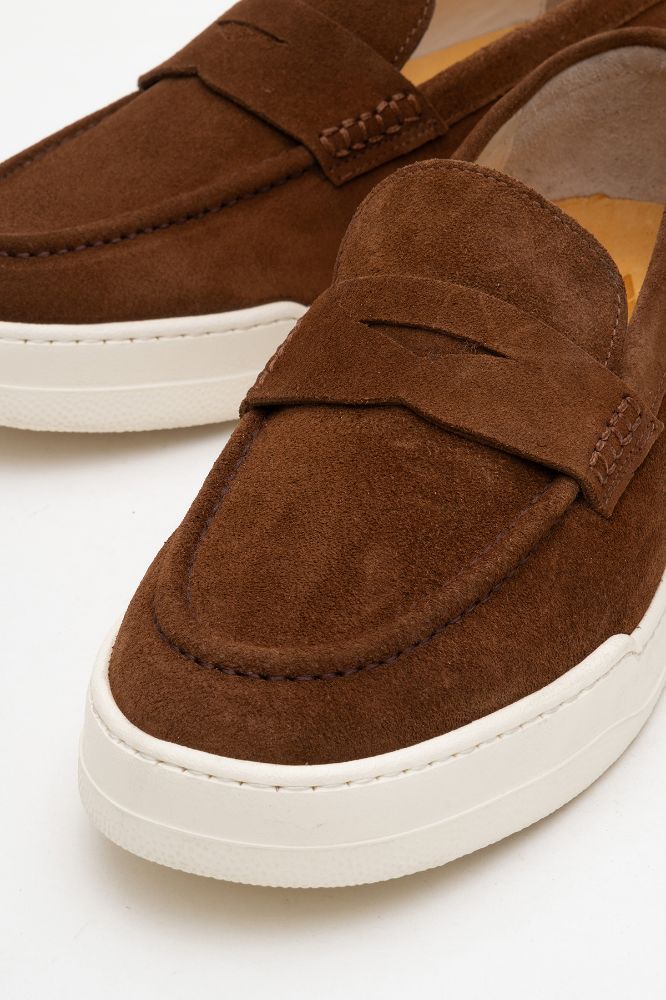 Erkek Deri Loafer Ayakkabı TABA SUET GLR2529375 resmi