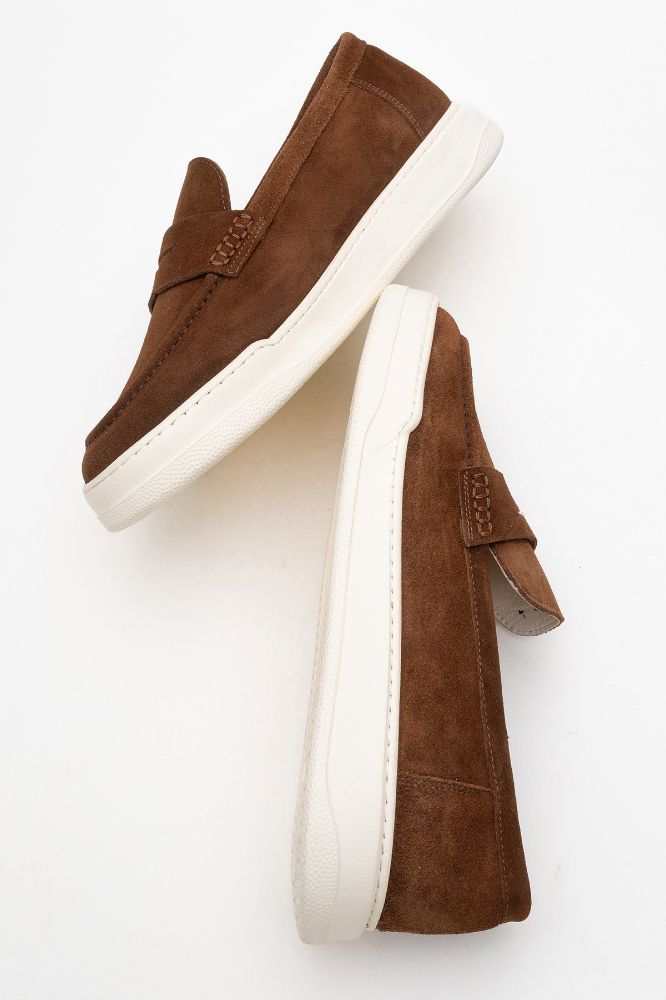 Erkek Deri Loafer Ayakkabı TABA SUET GLR2529375 resmi
