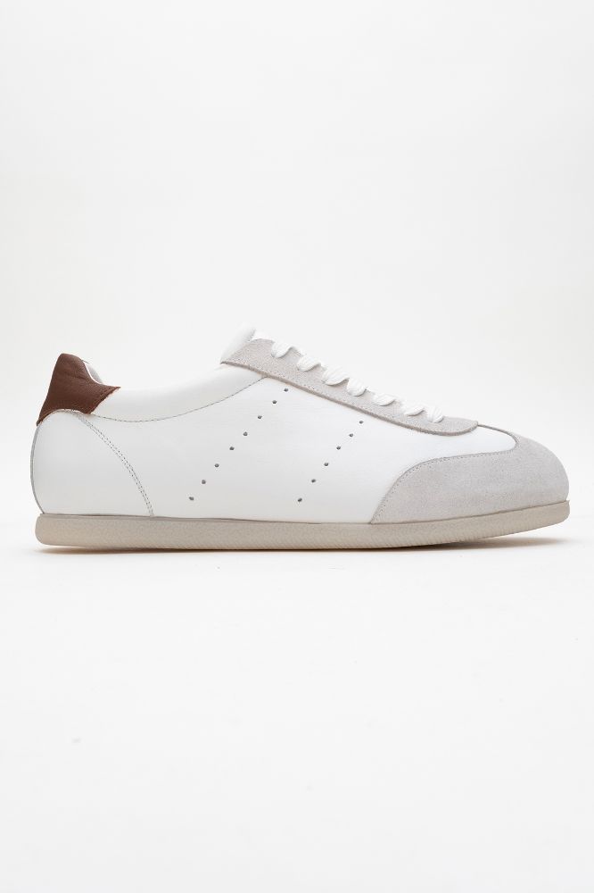 Erkek Deri Sneaker Ayakkabı BEYAZ BUZ SUET GLR2529551 resmi