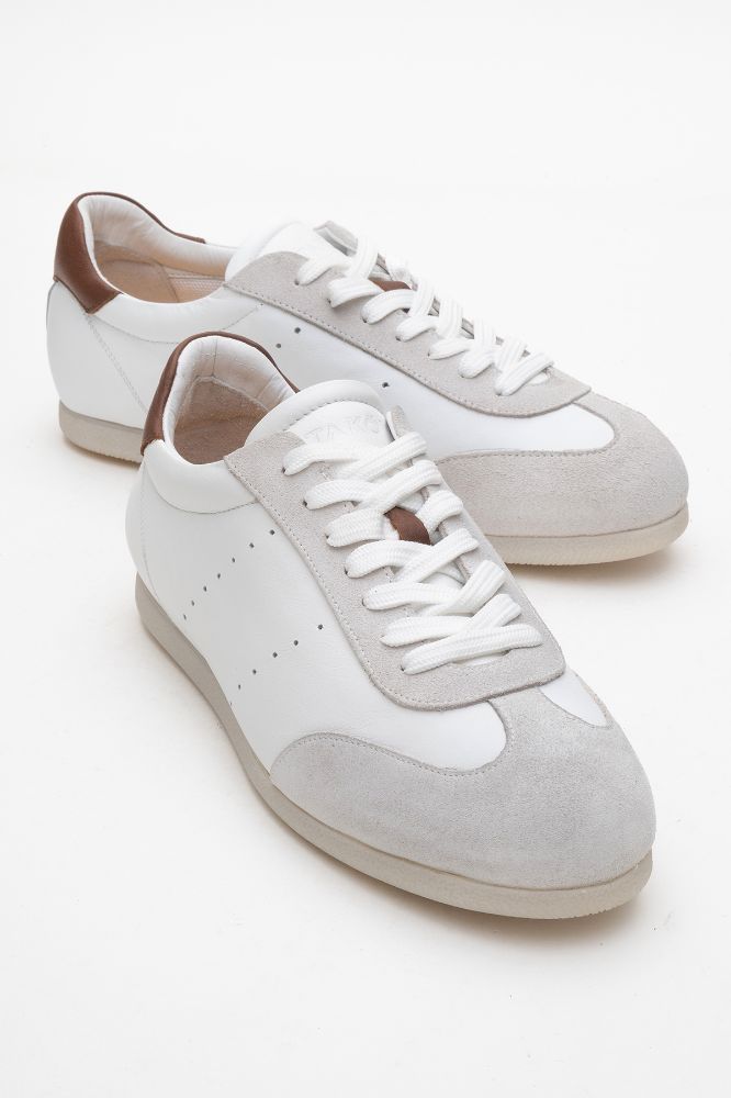 Erkek Deri Sneaker Ayakkabı BEYAZ BUZ SUET GLR2529551 resmi
