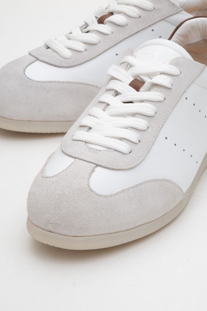 Erkek Deri Sneaker Ayakkabı BEYAZ BUZ SUET GLR2529551 resmi