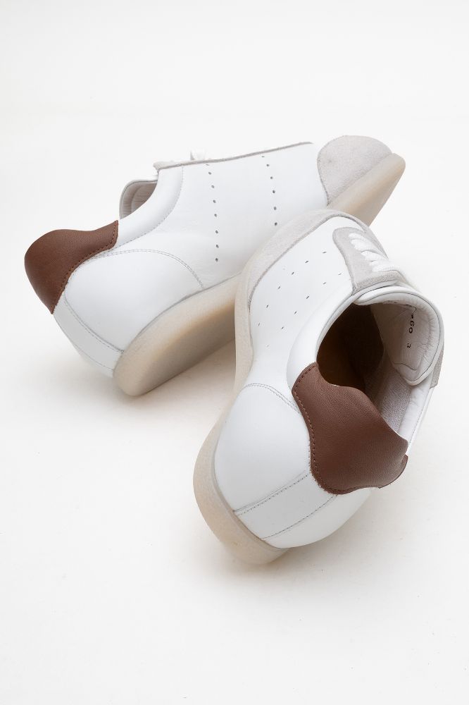 Erkek Deri Sneaker Ayakkabı BEYAZ BUZ SUET GLR2529551 resmi