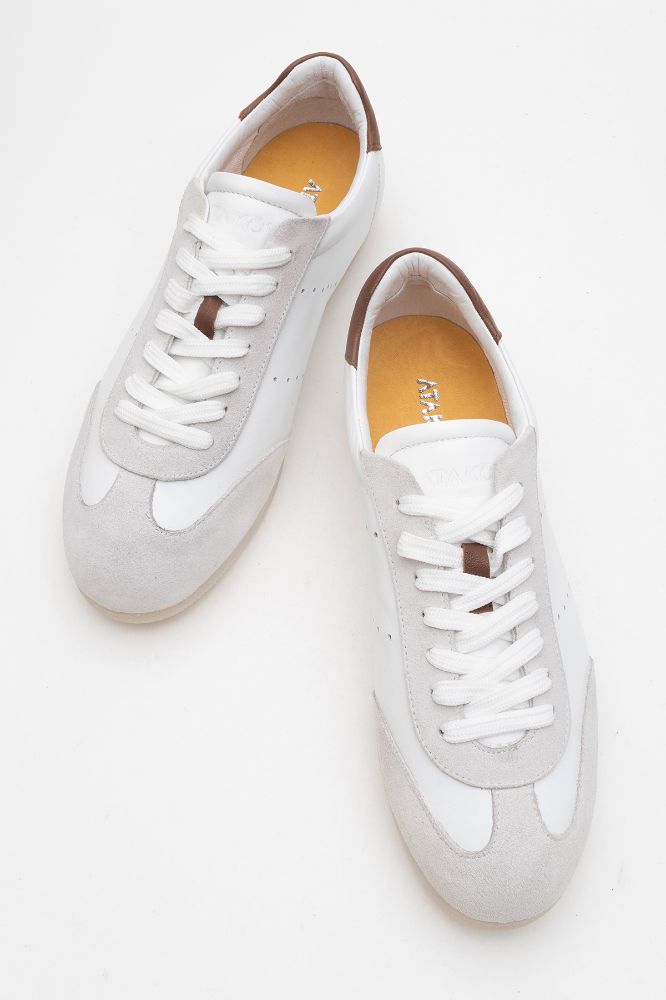 Erkek Deri Sneaker Ayakkabı BEYAZ BUZ SUET GLR2529551 resmi