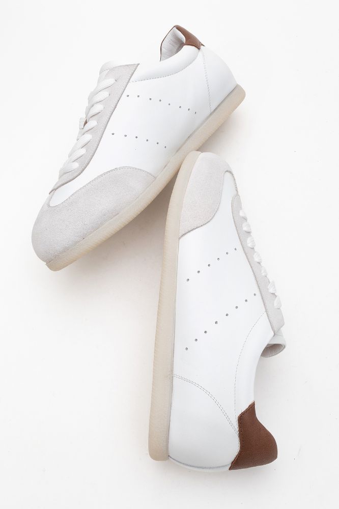 Erkek Deri Sneaker Ayakkabı BEYAZ BUZ SUET GLR2529551 resmi