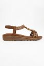 Kadın Taşlı Sandalet CAMEL GUJ2521204