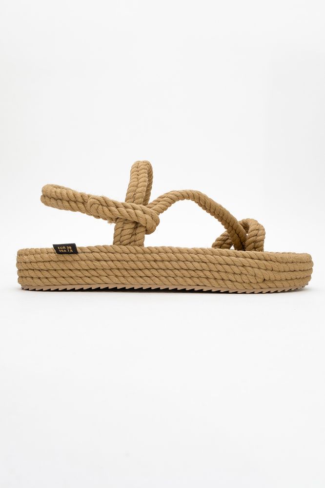 Kadın Hawaii Platform Halat Sandalet BEJ NR2520015 resmi