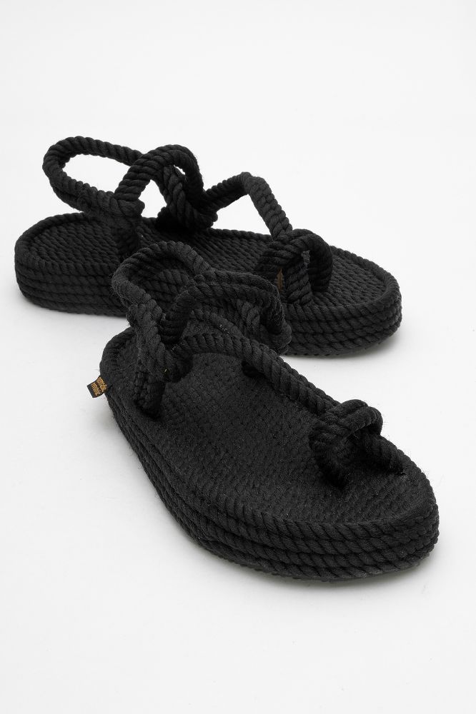 Kadın Hawaii Platform Halat Sandalet SIYAH NR2520015 resmi