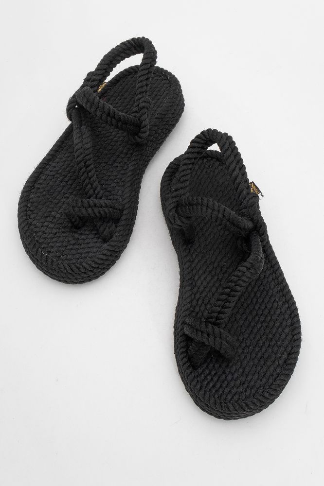 Kadın Hawaii Platform Halat Sandalet SIYAH NR2520015 resmi