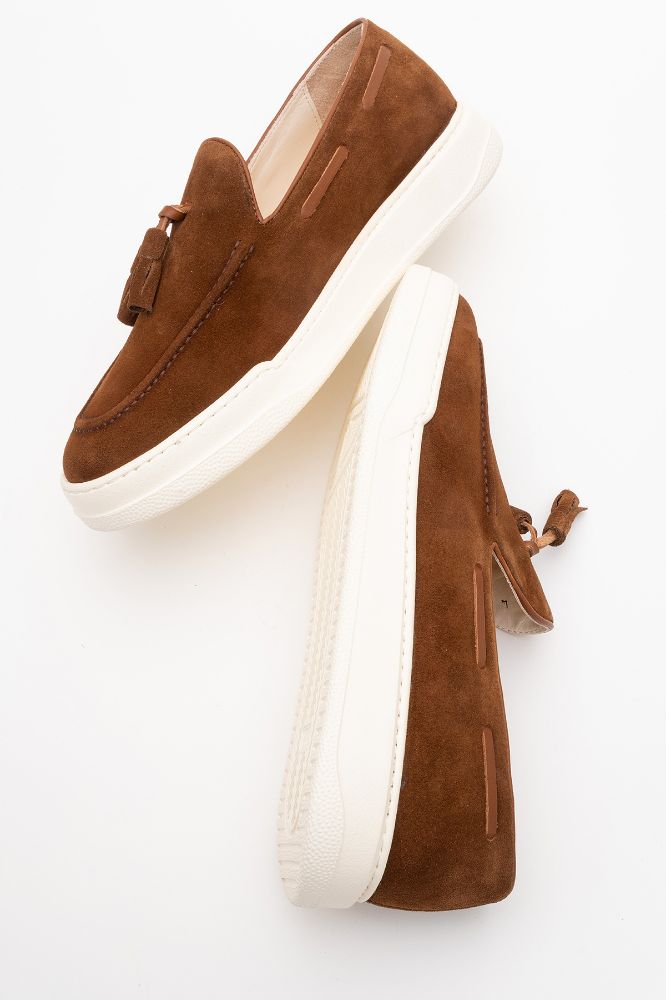 Erkek Deri Loafer Ayakkabı TABA SUET GLR2529583 resmi