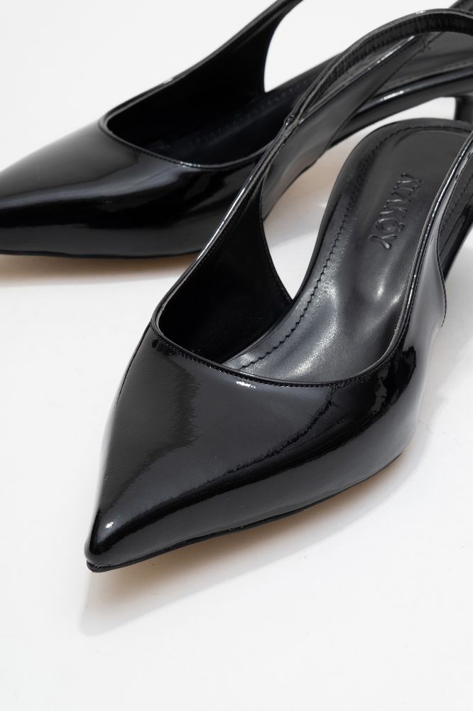 Kadın Sivri Burun Arkası Açık Stiletto SIYAH RUGAN ERC252700 resmi