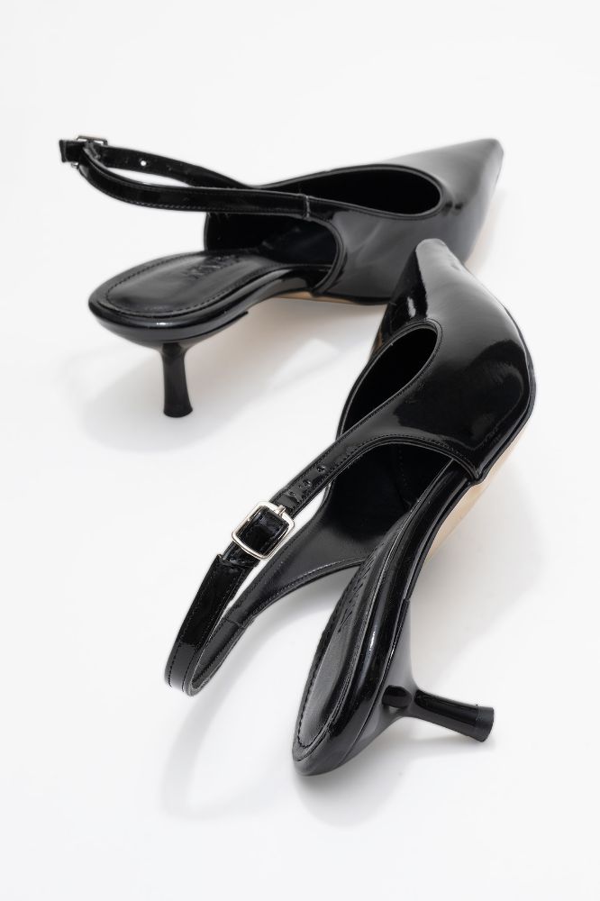 Kadın Sivri Burun Arkası Açık Stiletto SIYAH RUGAN ERC252700 resmi
