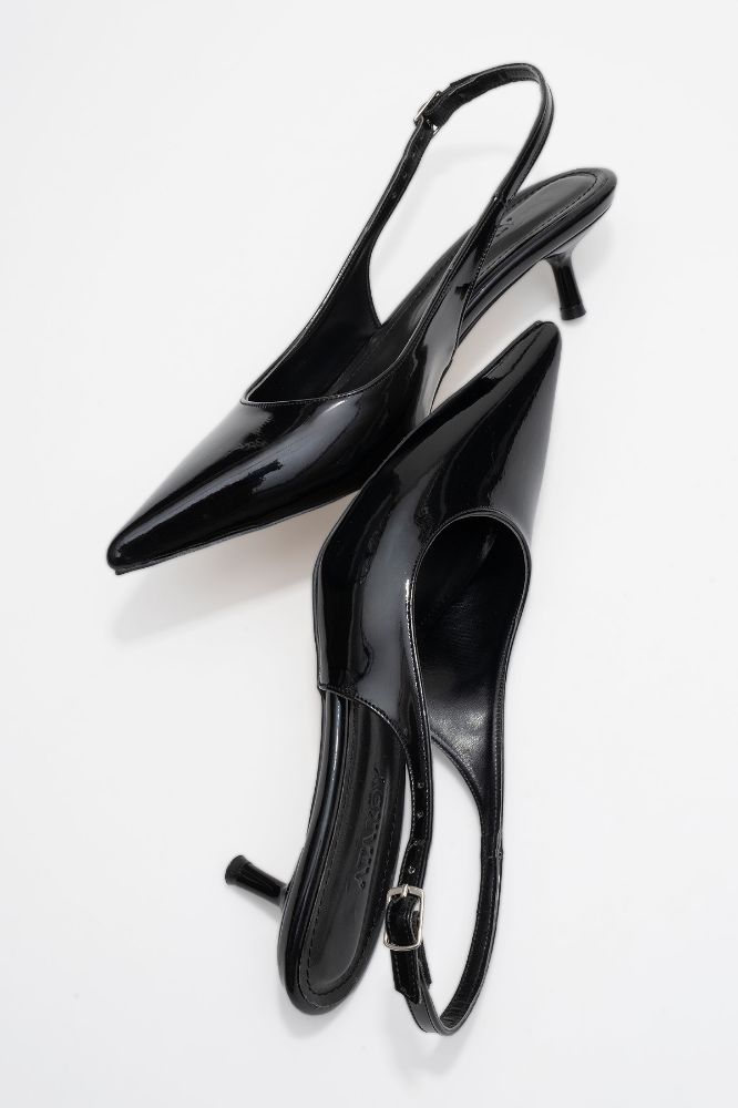 Kadın Sivri Burun Arkası Açık Stiletto SIYAH RUGAN ERC252700 resmi