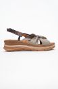 Kadın Deri Sandalet GRI BRONZ HKN2528066