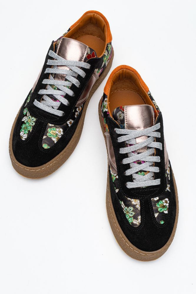 Kadın Deri Sneaker Ayakkabı SIYAH SUET SIYAH AGN5418 resmi