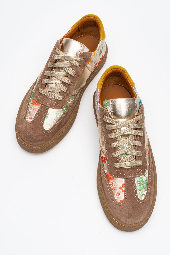 Kadın Deri Sneaker Ayakkabı VIZON SUET BEJ AGN5418 resmi